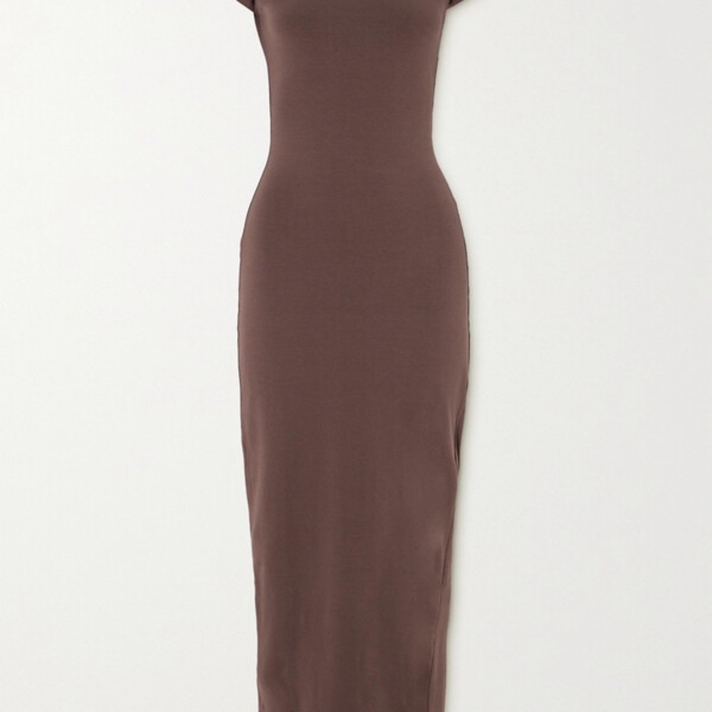 Skims t-shirt maxi dress, Cocoa, large